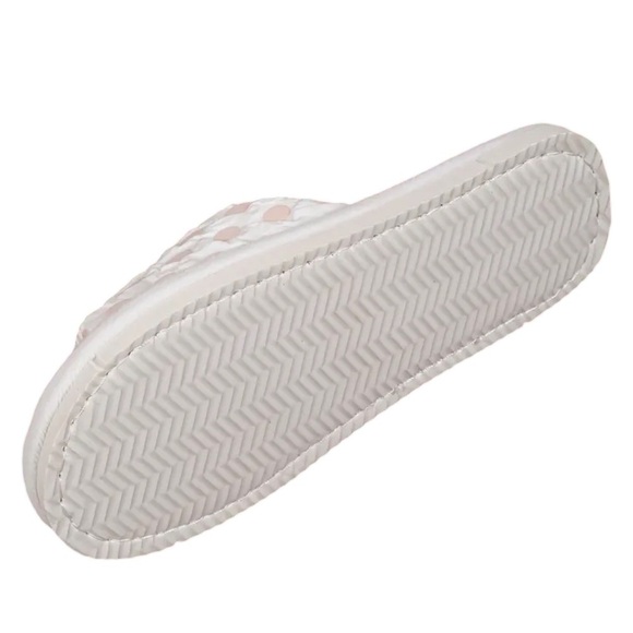 Pink Polka Dot Pattern Slip-On Casual Home Slippers Slides Shoes - Picture 4 of 6